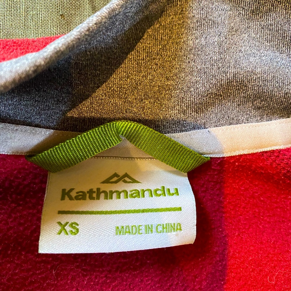 Kathmandu Fleece - Red & Grey - XS - Picture 2 of 5